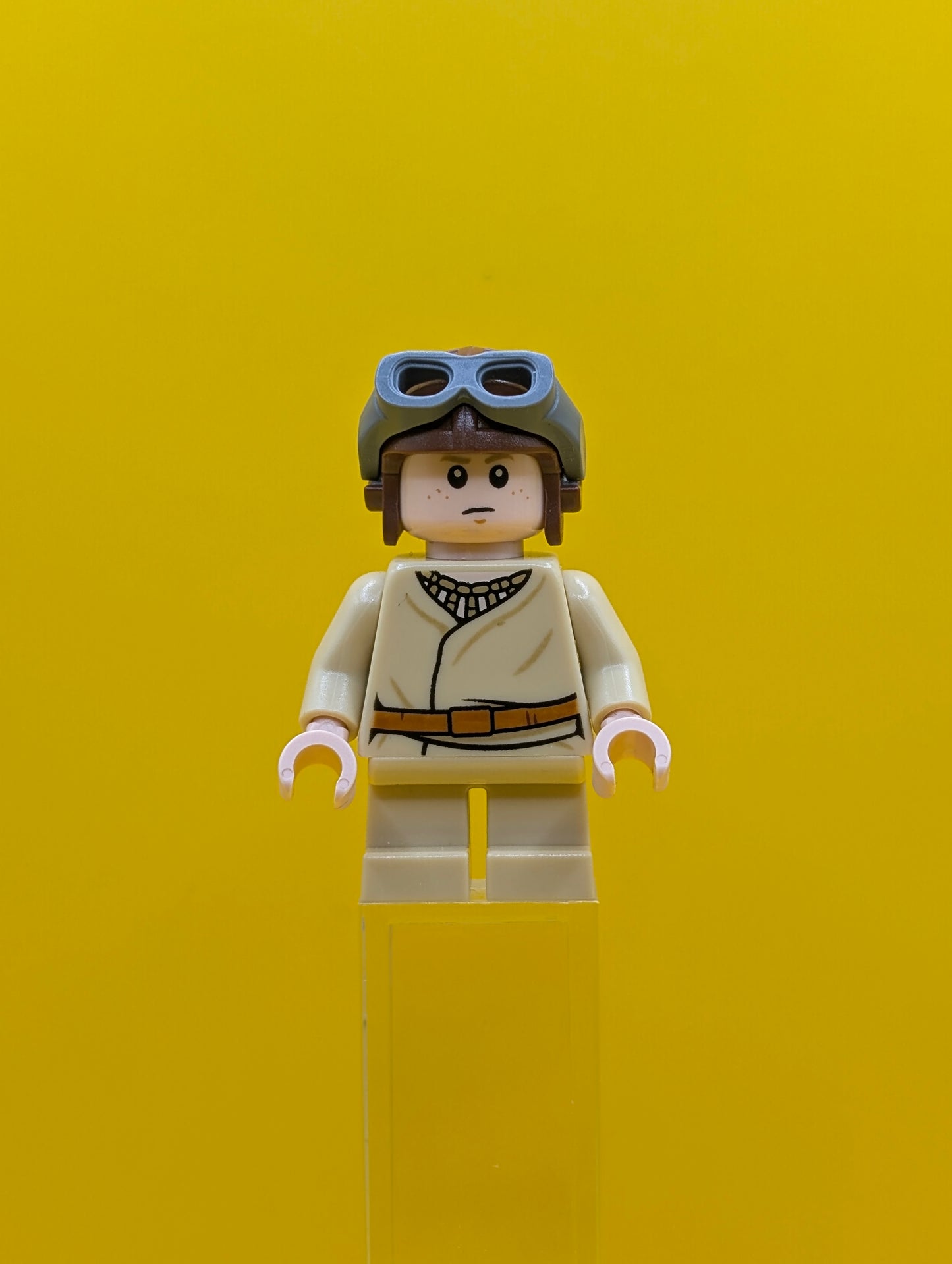 Anakin Skywalker sw1001 Short Legs, Reddish Brown Aviator Cap Star Wars Lego Minifigure