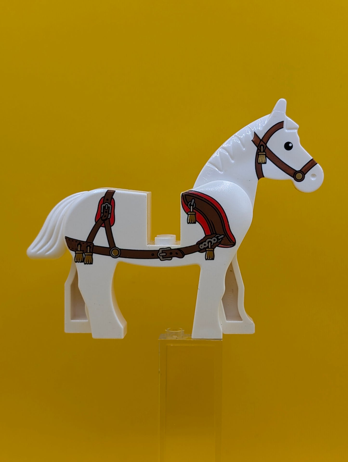 Horse 4493c01pb08 Reddish Brown Harness with Gold Tassels Animal Lego