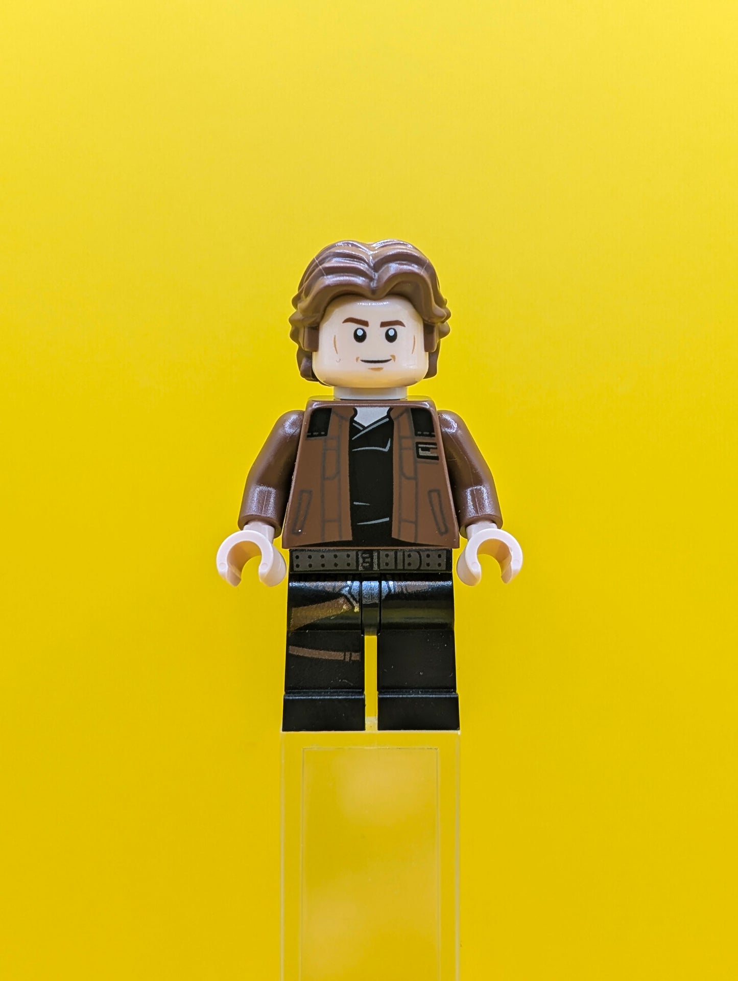 Han Solo sw0921 Black Legs with Holster Pattern, Brown Jacket with Black Shoulders Star Wars Lego Minifigure