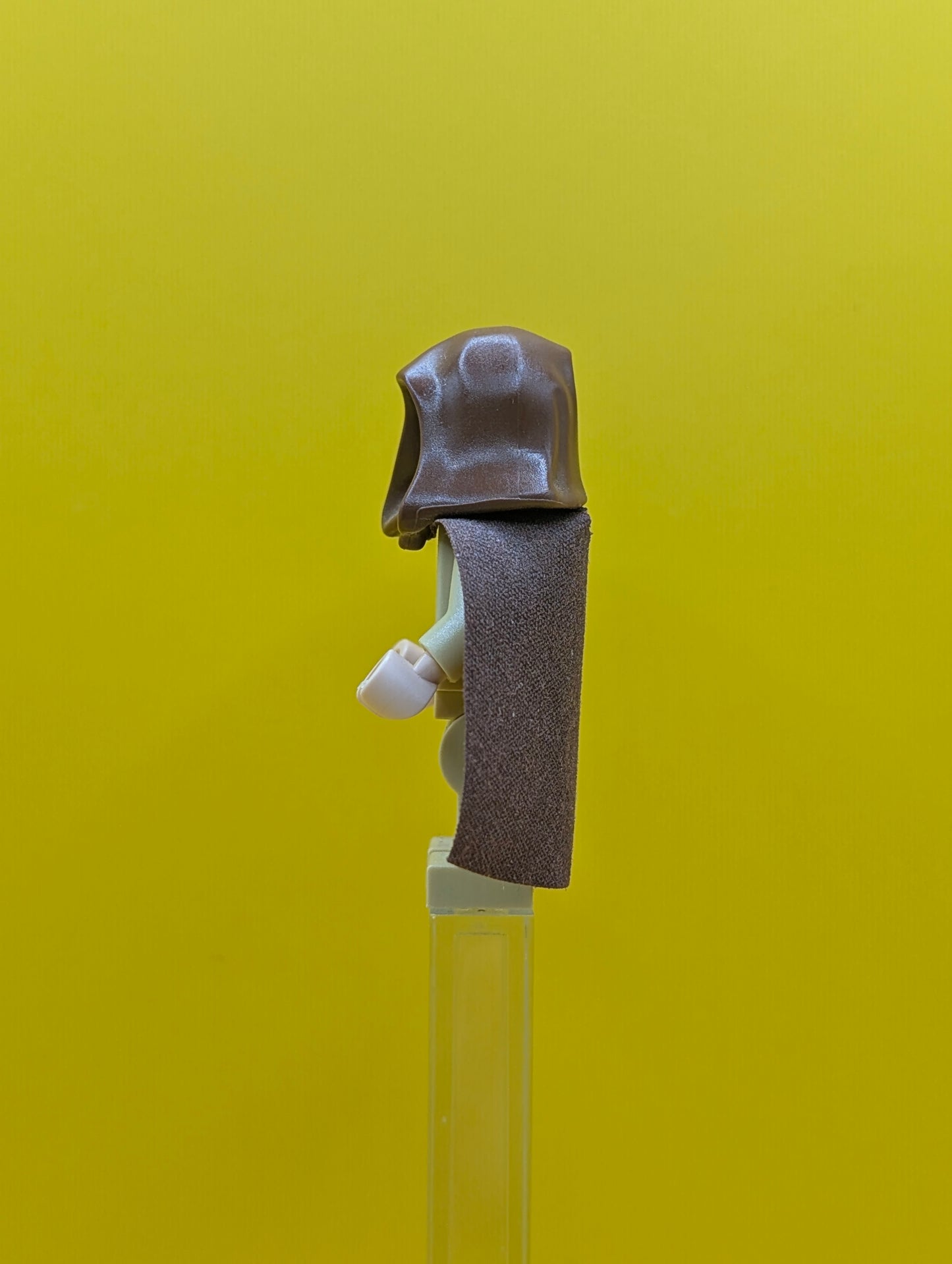 Obi-Wan Kenobi sw0206 Old, Light Nougat, Reddish Brown Hood and Cape Star Wars Lego Minifigure