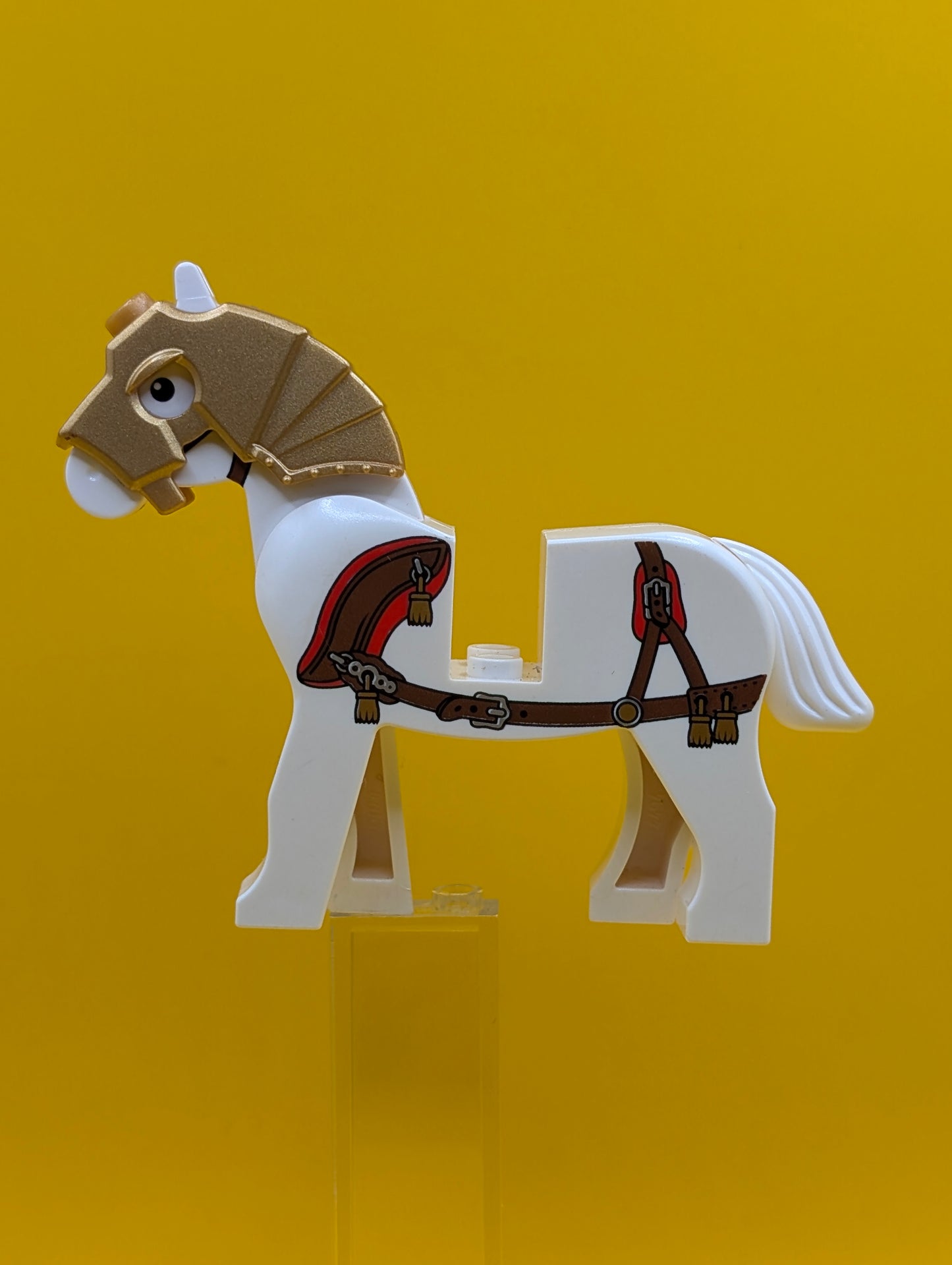 Horse 4493c01pb08 Reddish Brown Harness with Gold Tassels Animal Lego