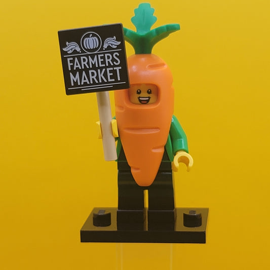 Carrot Mascot CMF Minifigure Lego Series 24 (Complete Set, with stand and accessories) col24-4