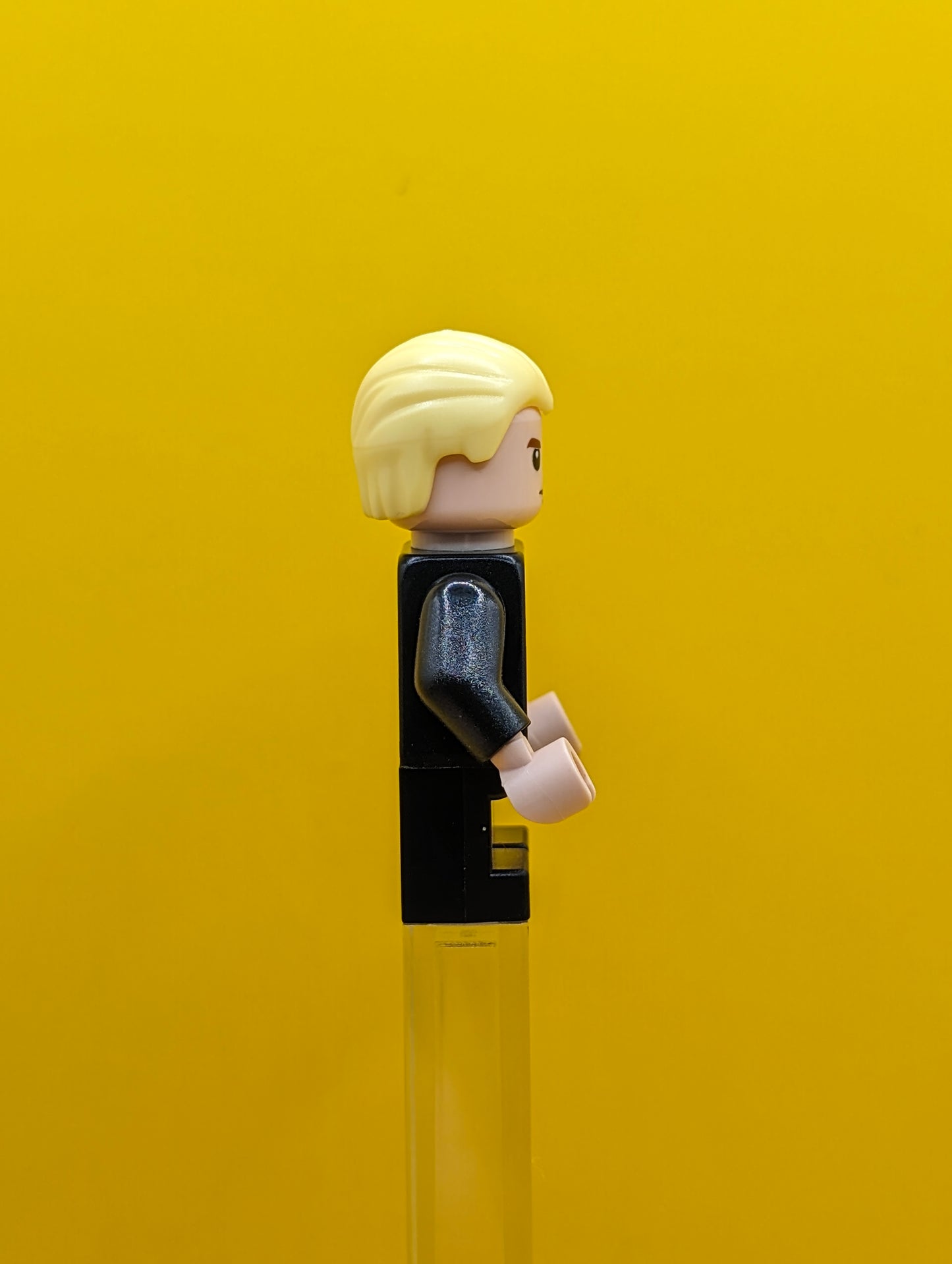 Draco Malfoy hp254 Black Torso Slytherin Robe, Black Short Legs Minifigure Lego