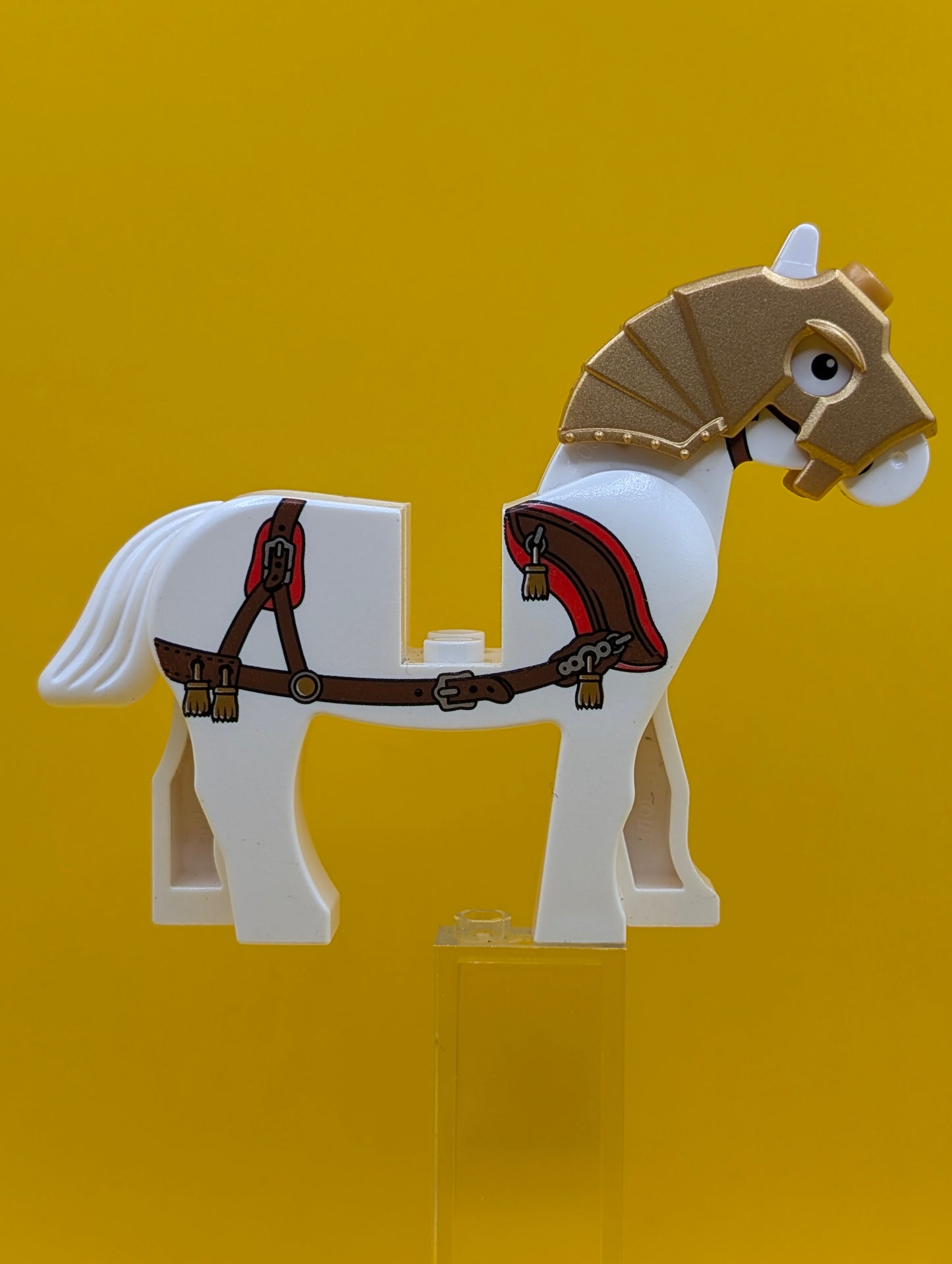 Horse 4493c01pb08 Reddish Brown Harness with Gold Tassels Animal Lego