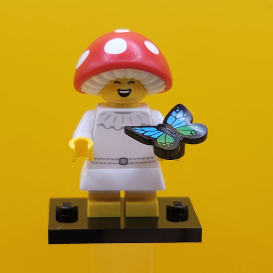 Mushroom Sprite CMF Minifigure Lego Series 25 (Complete Set, with stand and accessories) col25-6