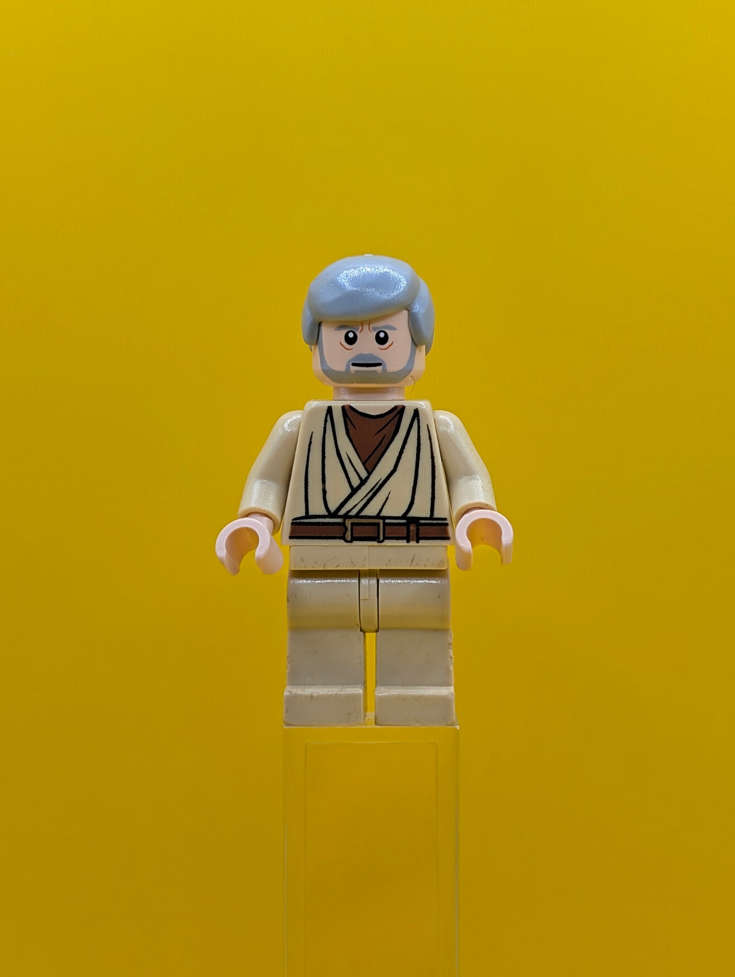 Obi-Wan Kenobi sw0274 Old, Light Nougat, White Pupils Star Wars Lego Minifigure
