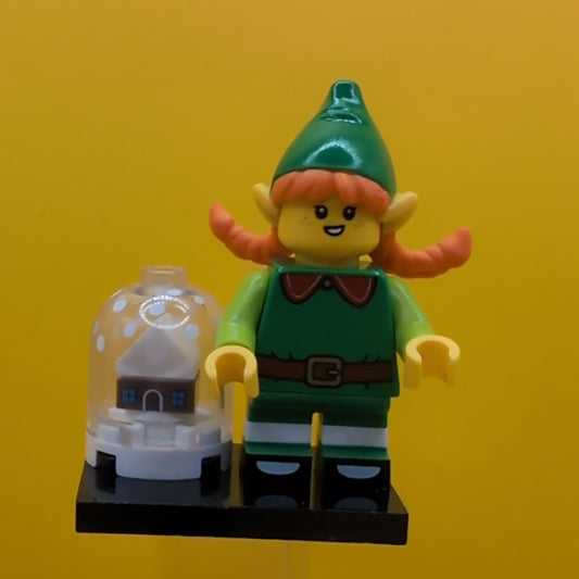 Holiday Elf col23-5 Series 23 (complete Set with Stand and Accessories) CMF Minifigure Lego