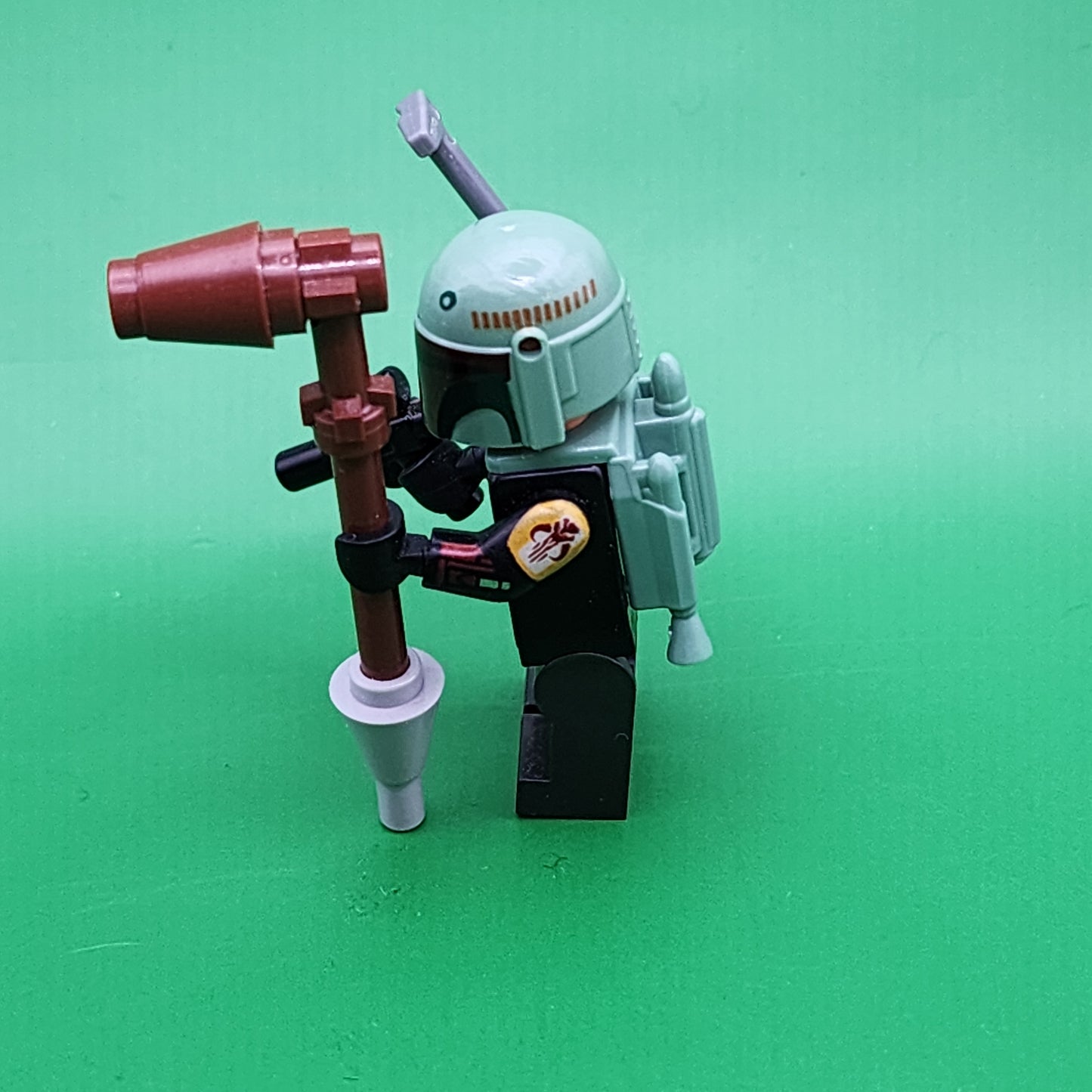 Lego Boba Fett Minifigure Repainted Beskar Armor, Jet Pack, Rangefinder sw1158 Star Wars The Mandalorian