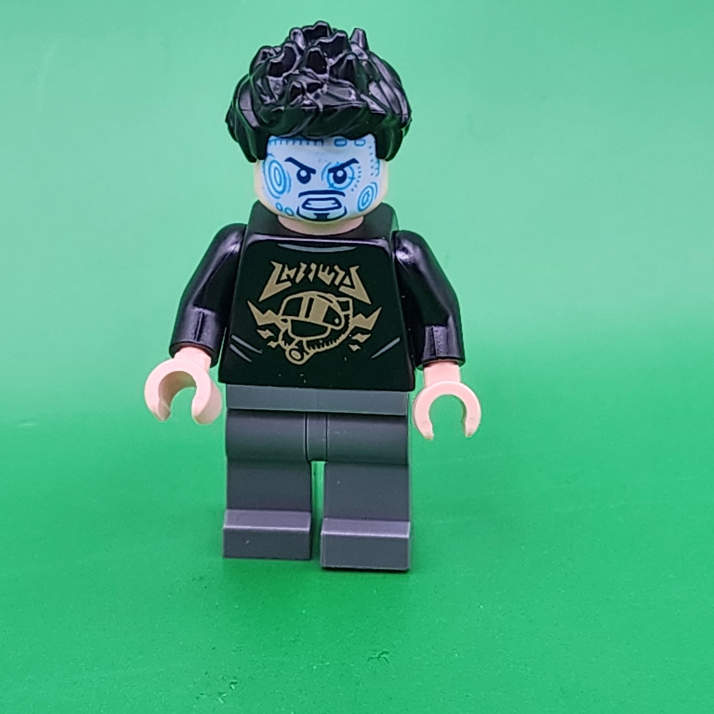 Lego Tony Stark Minifigure sh747 Super Heroes Black Shirt