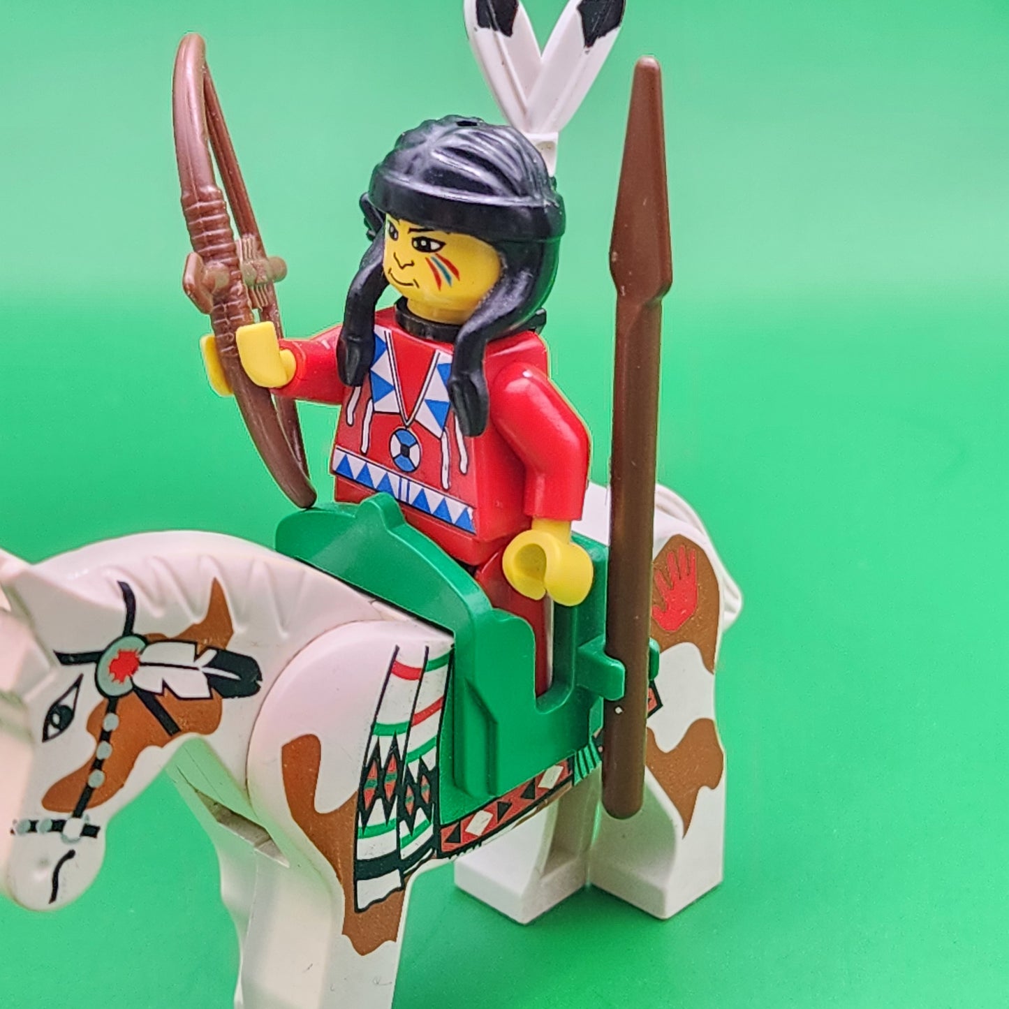Lego Indian 2 Minifigure Native American ww014 Black Quiver Horse