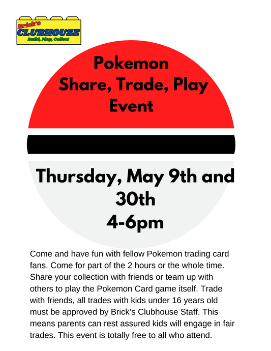 Pokemon Thursdays May 9th and 30th 4-6pm