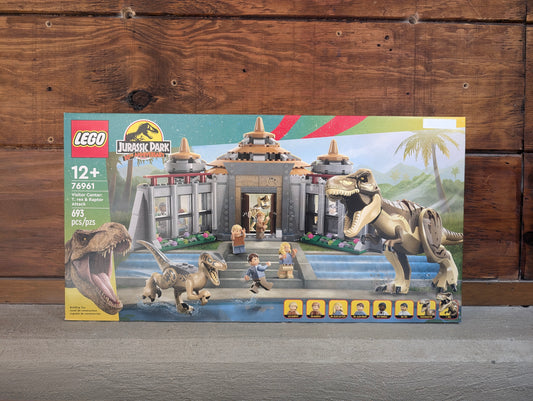 76961 Visitor Center: T. Rex & Raptor Attack Jurassic Park 30th Anniversary Lego Set