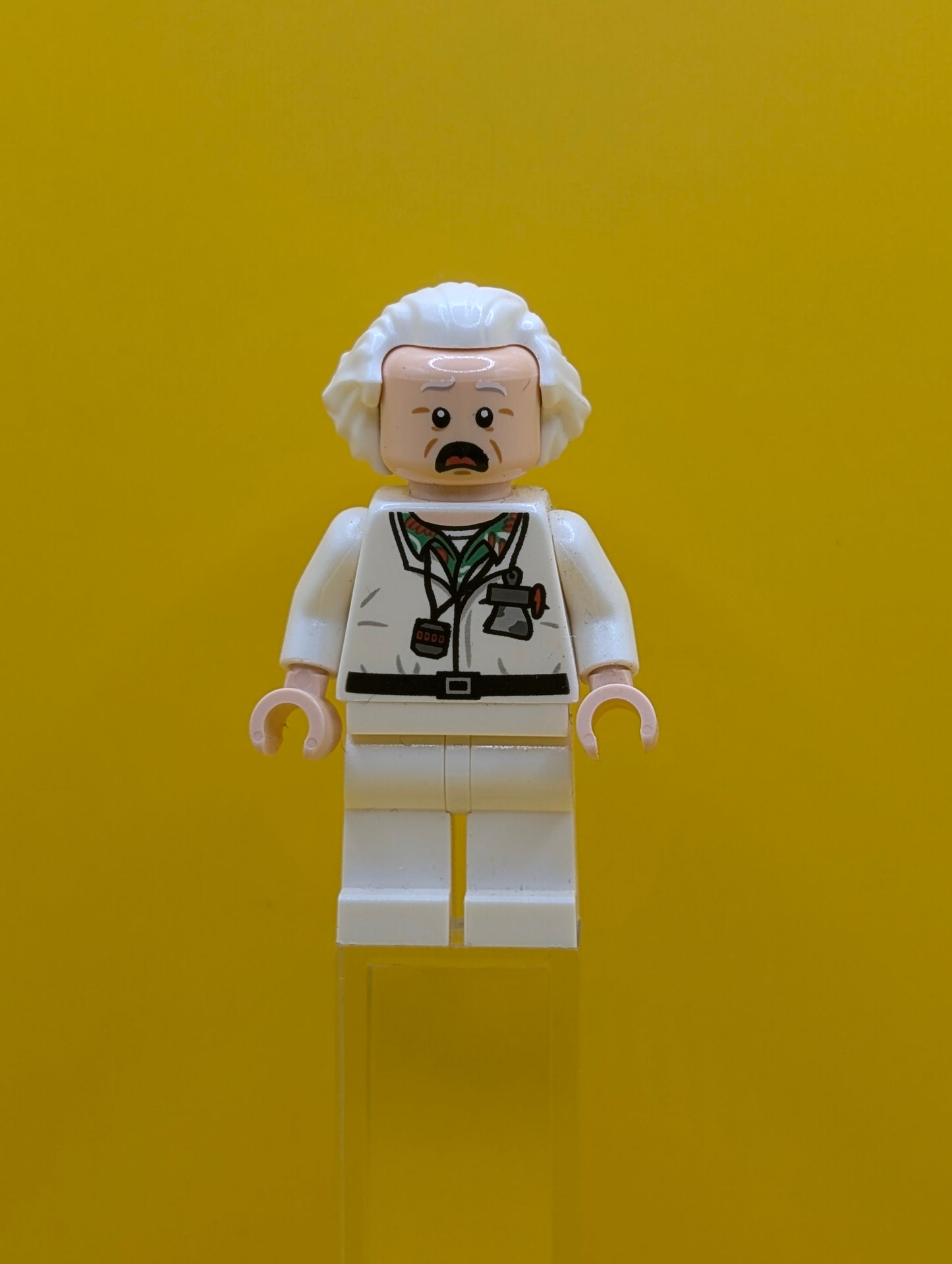 Doc Brown dim015 Back to The Future Lego Minifigure