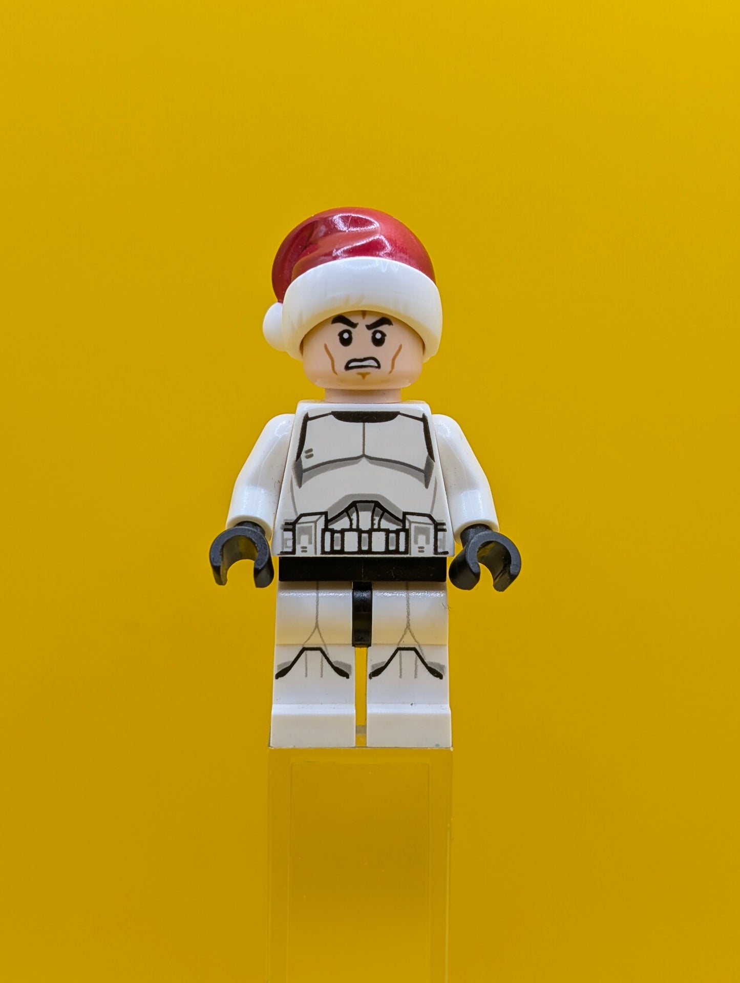 Clone Trooper sw0596 Printed Legs, Santa Hat, Scowl Star Wars Lego Minifigure