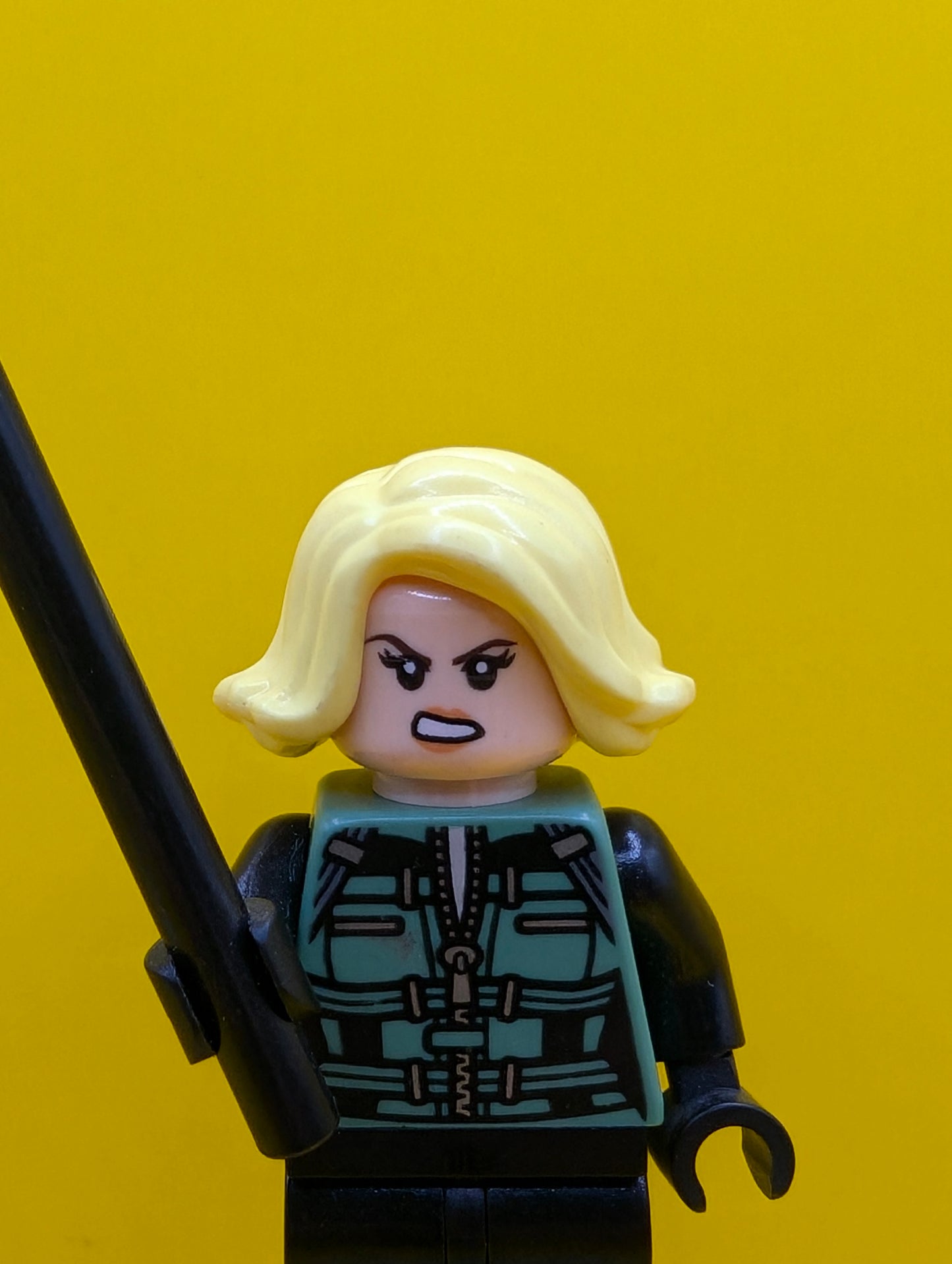 Black Widow sh0494 Black Jumpsuit Blonde yellow Short Hair Marvel Minifigure Lego