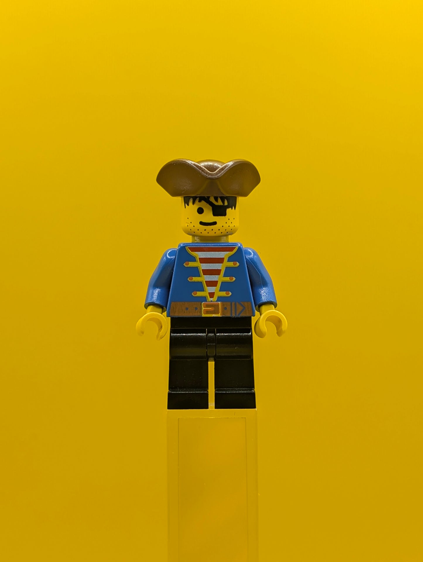 Pirate Blue Jacket pi080 Brown Triangle Hat Pirates Minifigure Lego