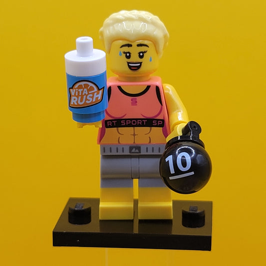 Fitness Instructor CMF Minifigure Lego Series 25 (Complete Set, with stand and accessories) col25-7