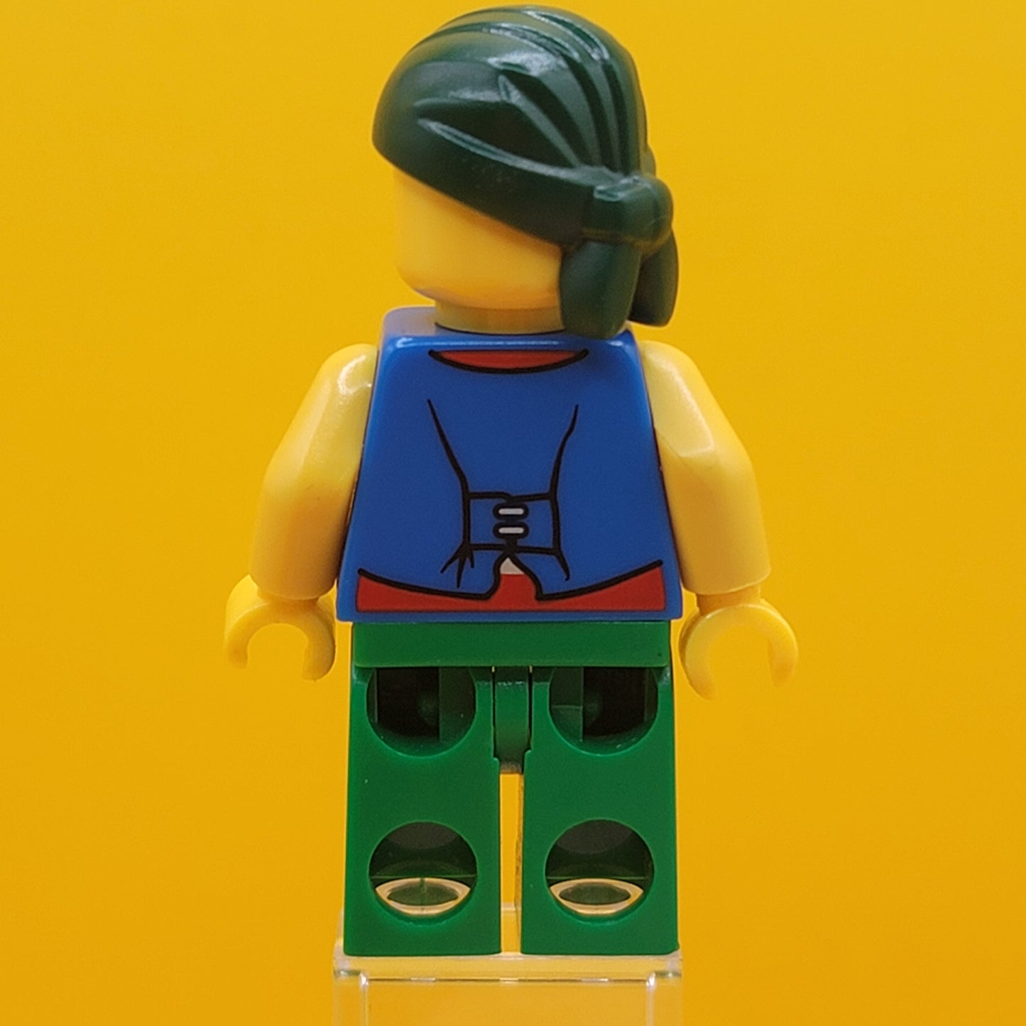 Pirate Blue Vest Green Legs Dark Green Bandana Bared Teeth Minifigure Lego pi103
