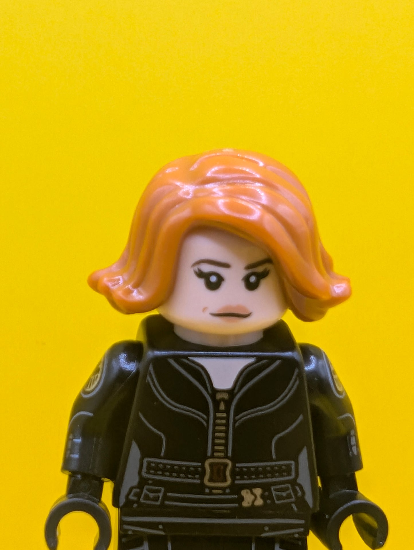 Black Widow sh0922 Black Jumpsuit Dark Orange Hair Minifigure Lego