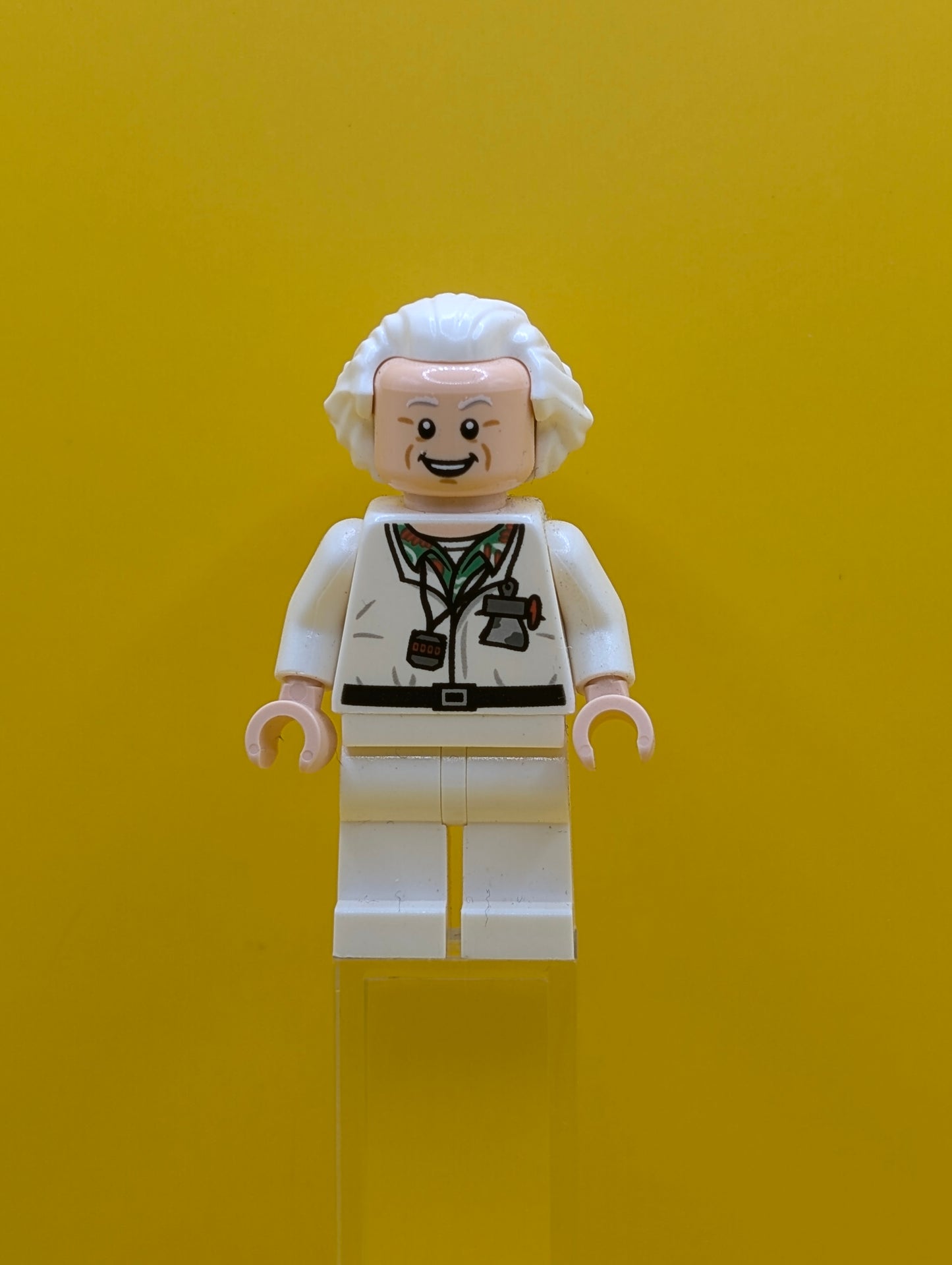 Doc Brown dim015 Back to The Future Lego Minifigure