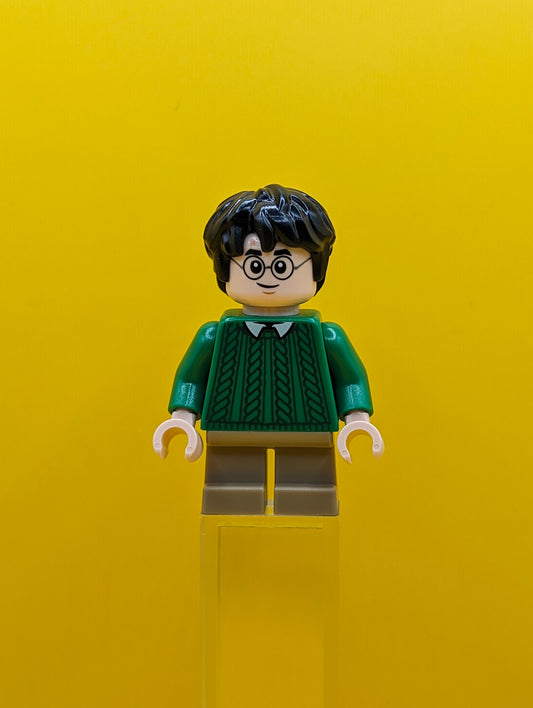 Harry Potter hp475 Green Sweater, Dark Tan Short Legs Minifigure Lego