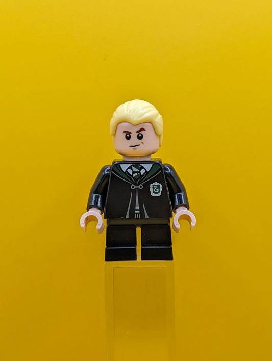 Draco Malfoy hp254 Black Torso Slytherin Robe, Black Short Legs Minifigure Lego