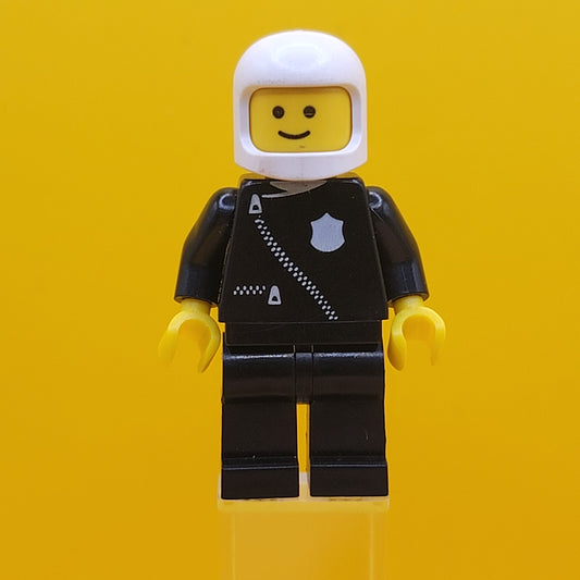 Police Zipper With Badge Black Legs White Classic Helmet CMF Minifigure Lego cop003